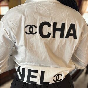 White Logo Women's Top